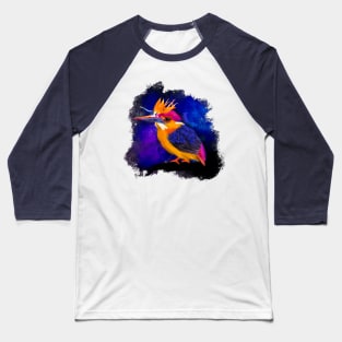 Dwarf Kingfisher + Bird of Paradise Flower Baseball T-Shirt